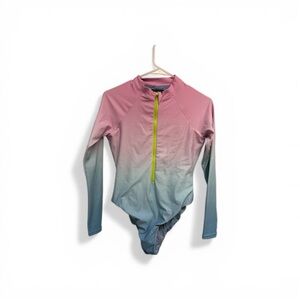 Cynthia Rowley Pink and Blue Ombre Bodysuit